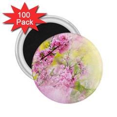 Flowers Pink Art Abstract Nature 2 25  Magnets (100 Pack) 