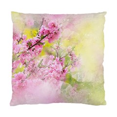 Flowers Pink Art Abstract Nature Standard Cushion Case (two Sides) by Celenk