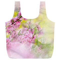 Flowers Pink Art Abstract Nature Full Print Recycle Bags (l)  by Celenk