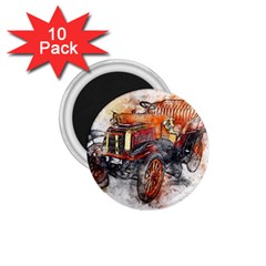 Car Old Car Art Abstract 1 75  Magnets (10 Pack)  by Celenk