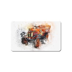 Car Old Car Art Abstract Magnet (name Card) by Celenk