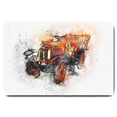 Car Old Car Art Abstract Large Doormat  by Celenk