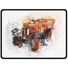 Car Old Car Art Abstract Fleece Blanket (large)  by Celenk