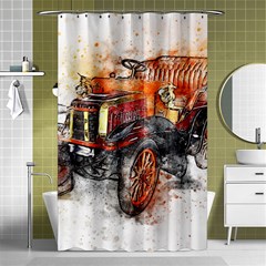 Car Old Car Art Abstract Shower Curtain 48  X 72  (small)  by Celenk