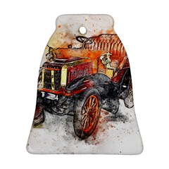 Car Old Car Art Abstract Bell Ornament (two Sides) by Celenk