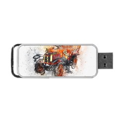 Car Old Car Art Abstract Portable Usb Flash (one Side) by Celenk