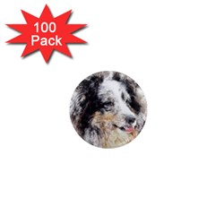 Dog Shetland Pet Art Abstract 1  Mini Magnets (100 Pack)  by Celenk