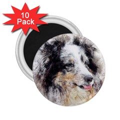 Dog Shetland Pet Art Abstract 2 25  Magnets (10 Pack)  by Celenk