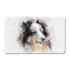 Dog Shetland Pet Art Abstract Magnet (rectangular) by Celenk