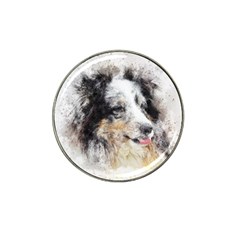 Dog Shetland Pet Art Abstract Hat Clip Ball Marker by Celenk