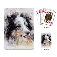 Dog Shetland Pet Art Abstract Playing Card by Celenk