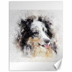 Dog Shetland Pet Art Abstract Canvas 12  X 16   by Celenk