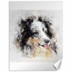 Dog Shetland Pet Art Abstract Canvas 18  X 24   by Celenk