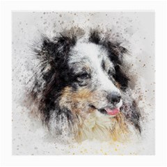 Dog Shetland Pet Art Abstract Medium Glasses Cloth (2-side) by Celenk