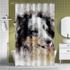 Dog Shetland Pet Art Abstract Shower Curtain 48  X 72  (small)  by Celenk