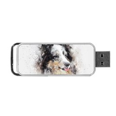 Dog Shetland Pet Art Abstract Portable Usb Flash (one Side) by Celenk