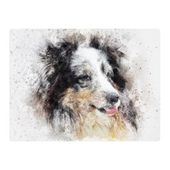 Dog Shetland Pet Art Abstract Double Sided Flano Blanket (mini)  by Celenk