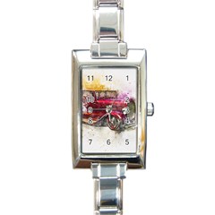 Car Old Car Art Abstract Rectangle Italian Charm Watch by Celenk