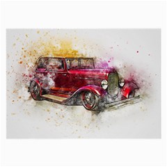 Car Old Car Art Abstract Large Glasses Cloth by Celenk