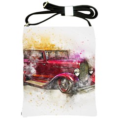 Car Old Car Art Abstract Shoulder Sling Bags by Celenk