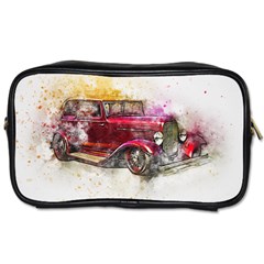 Car Old Car Art Abstract Toiletries Bags 2-side by Celenk