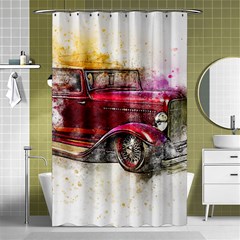 Car Old Car Art Abstract Shower Curtain 48  X 72  (small)  by Celenk