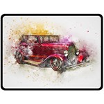 Car Old Car Art Abstract Double Sided Fleece Blanket (Large)  80 x60  Blanket Front