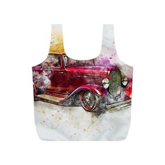 Car Old Car Art Abstract Full Print Recycle Bags (s)  by Celenk