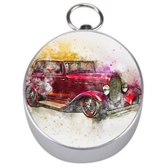 Car Old Car Art Abstract Silver Compasses by Celenk