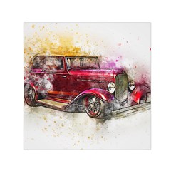 Car Old Car Art Abstract Small Satin Scarf (square) by Celenk