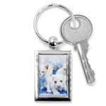 Dog Cats Pet Art Abstract Key Chains (Rectangle)  Front