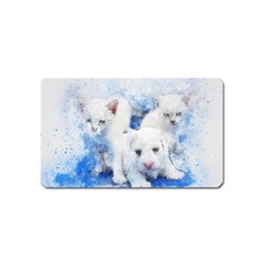 Dog Cats Pet Art Abstract Magnet (name Card) by Celenk