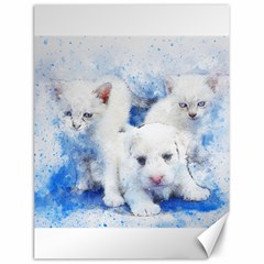 Dog Cats Pet Art Abstract Canvas 18  X 24   by Celenk