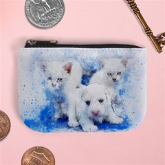 Dog Cats Pet Art Abstract Mini Coin Purses by Celenk