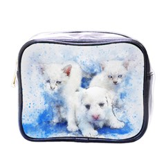 Dog Cats Pet Art Abstract Mini Toiletries Bags by Celenk