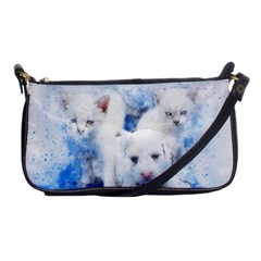 Dog Cats Pet Art Abstract Shoulder Clutch Bags by Celenk