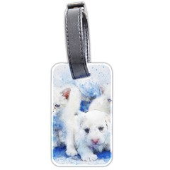 Dog Cats Pet Art Abstract Luggage Tags (two Sides)