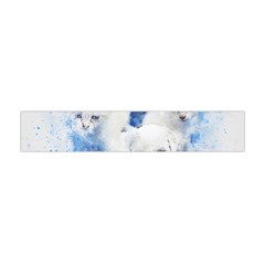 Dog Cats Pet Art Abstract Flano Scarf (mini) by Celenk