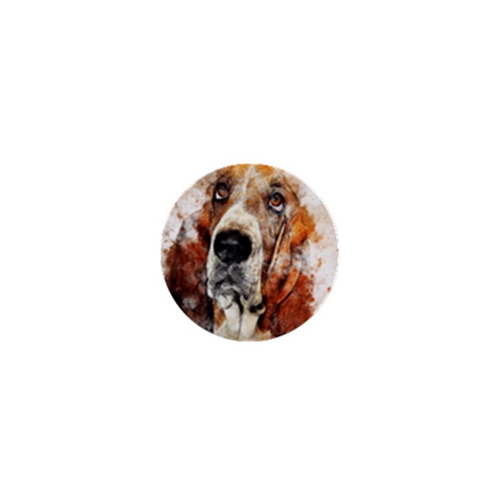 Dog Basset Pet Art Abstract 1  Mini Magnets