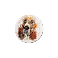 Dog Basset Pet Art Abstract Golf Ball Marker (4 Pack) by Celenk