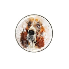 Dog Basset Pet Art Abstract Hat Clip Ball Marker (10 Pack) by Celenk