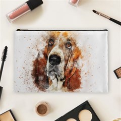 Dog Basset Pet Art Abstract Cosmetic Bag (large)  by Celenk