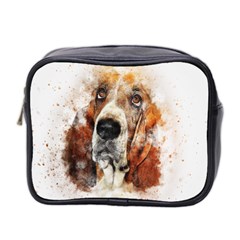 Dog Basset Pet Art Abstract Mini Toiletries Bag 2-side by Celenk