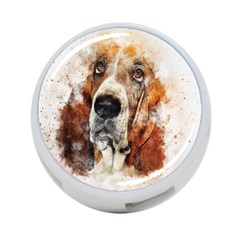 Dog Basset Pet Art Abstract 4-port Usb Hub (one Side) by Celenk