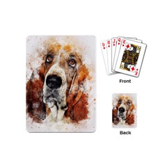 Dog Basset Pet Art Abstract Playing Cards (mini)  by Celenk