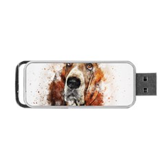 Dog Basset Pet Art Abstract Portable Usb Flash (one Side) by Celenk