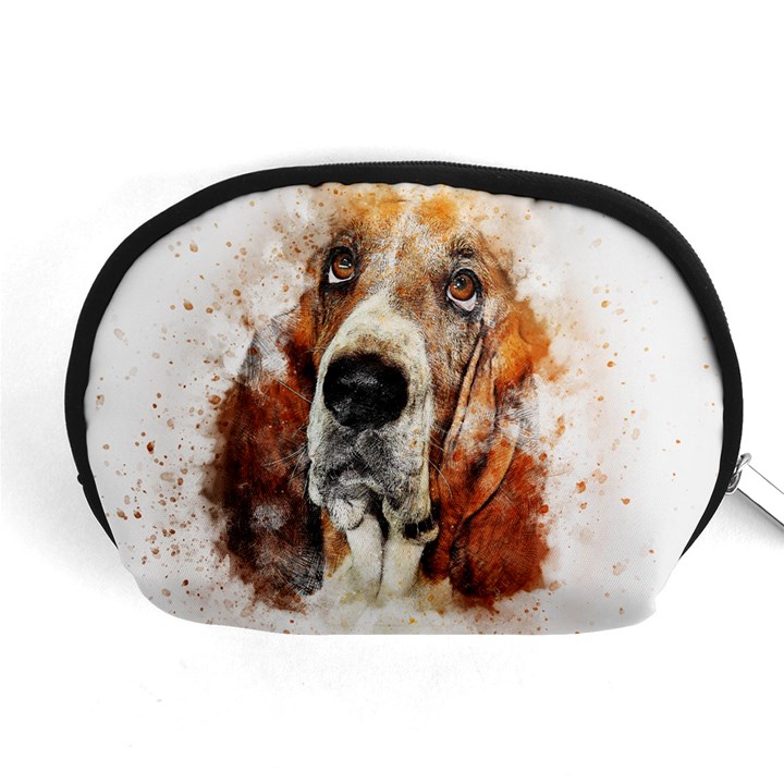 Dog Basset Pet Art Abstract Accessory Pouches (Medium) 