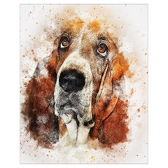 Dog Basset Pet Art Abstract Drawstring Bag (small) by Celenk