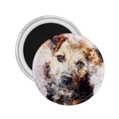 Dog Animal Pet Art Abstract 2 25  Magnets by Celenk