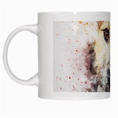 Dog Animal Pet Art Abstract White Mugs by Celenk